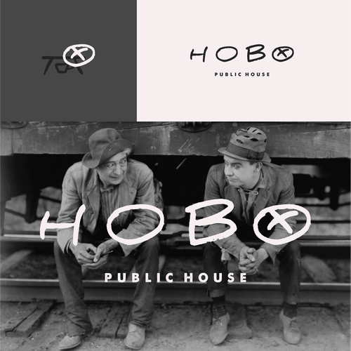 Handwritten logo with the title 'Hobo Public House'
