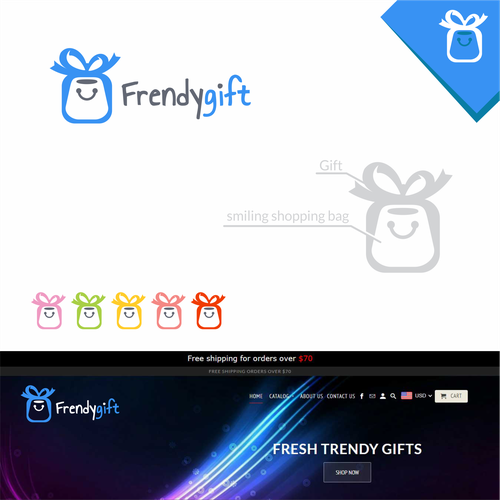 50 year anniversary logo with the title 'Frendygift'