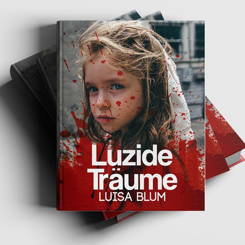 German book cover with the title 'Book cover for a novel'