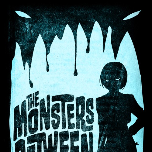 Young adult book cover with the title 'Cover design for "The Monsters Between"'