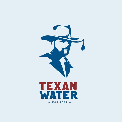 water drop logo with face name