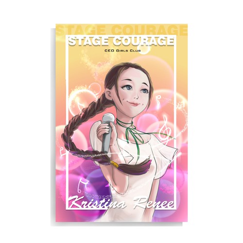 Stage design with the title 'Book cover for young adult series'