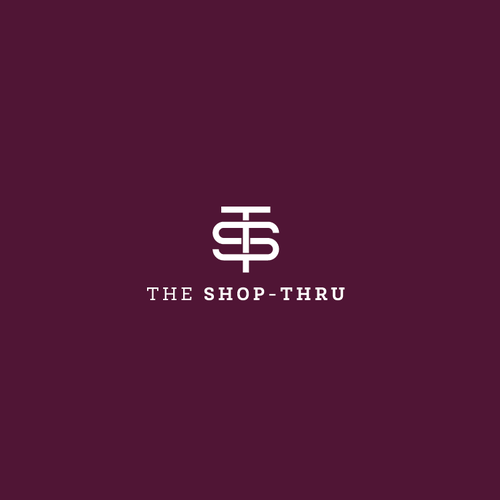 Retail design with the title 'The Shop-Thru Logo'
