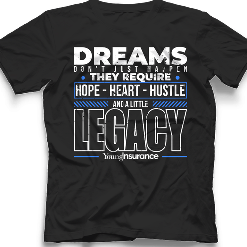 Bold t-shirt with the title 'Legacy'