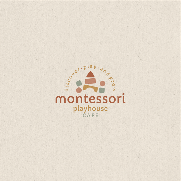 Childcare logo with the title 'Logo design for Montessori Playhouse'