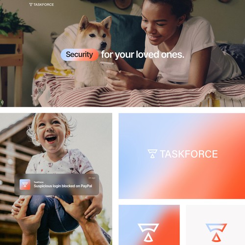 Security design with the title 'Taskforce brand design system'