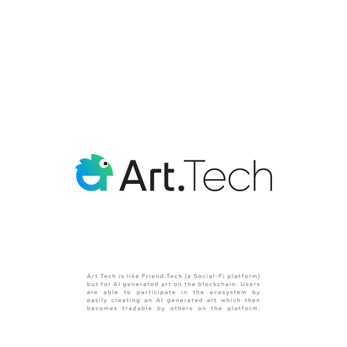 Chameleon logo with the title 'Mascot letter a and chameleon'