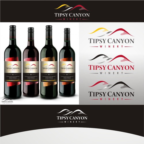 Photography brand with the title 'Tipsy canyon winery'