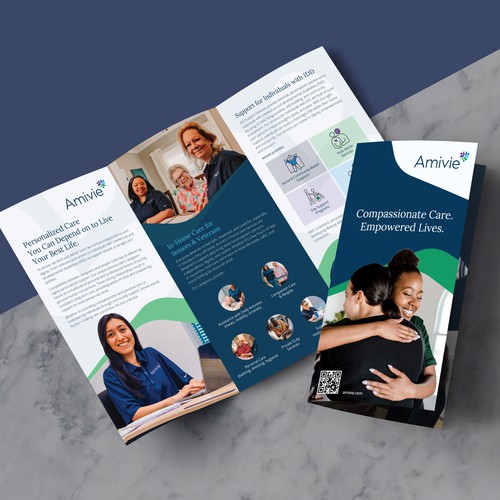 Clinic design with the title 'Trifold Brochure - Design'