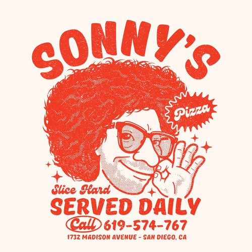 Mascot t-shirt with the title 'pizza tshirt'