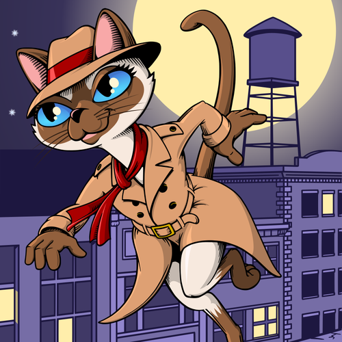 Cartoon artwork with the title 'Cover for children´s book'