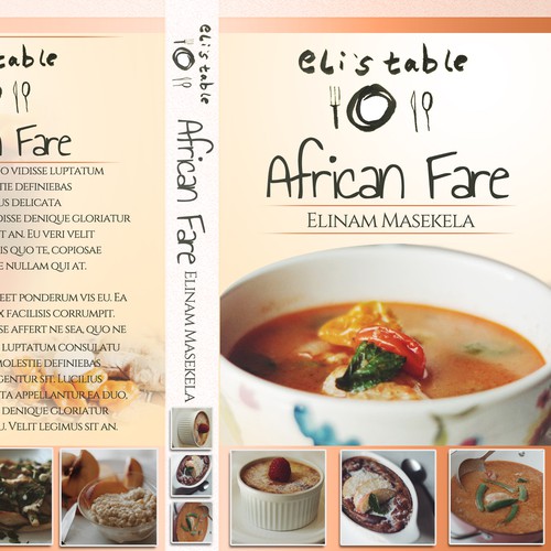 Cool book cover with the title 'Trendy African Cookbook Design'