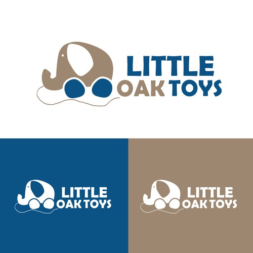 Design with the title 'Logo concept for little oak toys'
