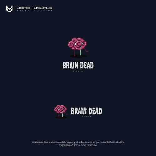 Gamer design with the title 'Logo concept for Brain Dead Media'