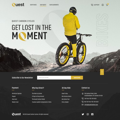 Cycle design with the title 'Quest'