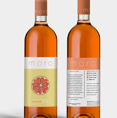 Orange label with the title 'California Orange Wine '