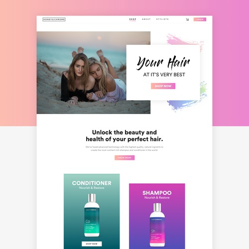 Branding website with the title 'Honey & Comb'