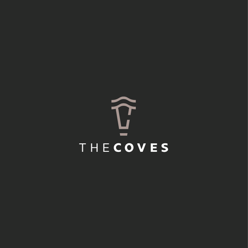 Lake design with the title 'The Coves Logo'
