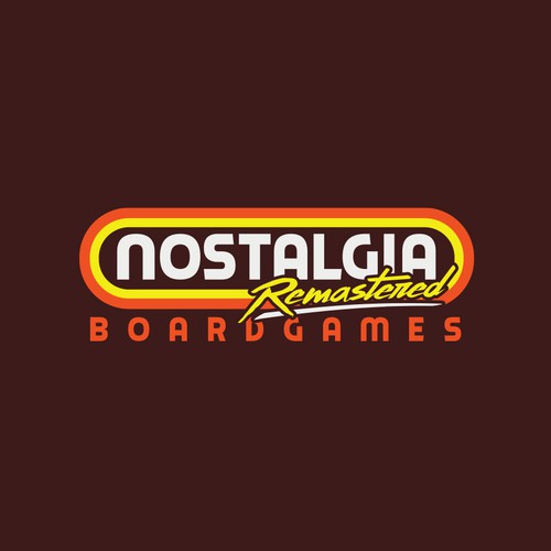 Nostalgic logo with the title 'nostalgia remastered boardgames'