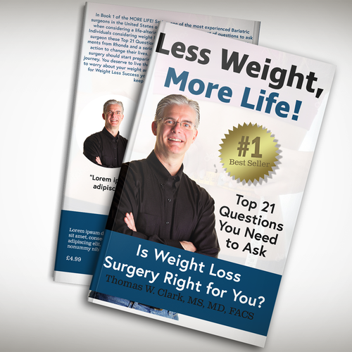 Weight-loss book cover with the title 'Clean design for weightloss book.'