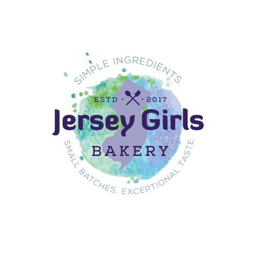 Dessert logo with the title 'Jersey Girls Bakery'