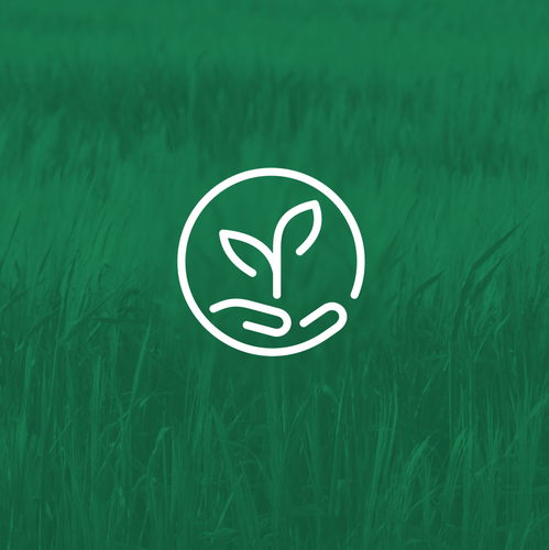 Organic brand with the title 'Organic Farming Logo'
