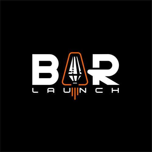 Rocket design with the title 'Space inspired cocktail shaker logo'