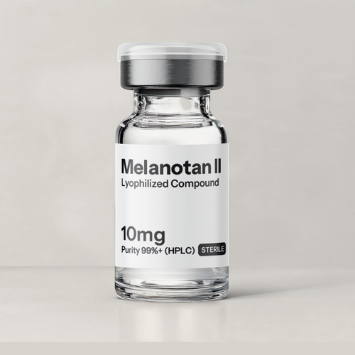 Minimalist label with the title 'Design a Premium Scientific Vial Label System for a UK Research Brand'
