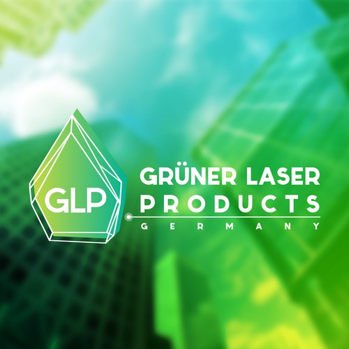 Crystals logo with the title 'GLP - Green Laser Products Germany'