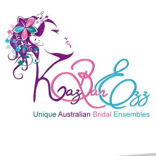 Marriage logo with the title 'New logo wanted for Kaz-Bar-Ezz Unique Australian Bridal Ensembles'