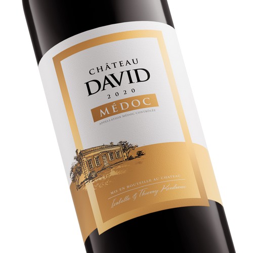 Winning design with the title 'Château David 2020 MÉDOC'