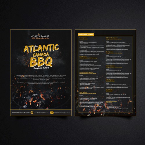 Brush lettering design with the title 'Flyer for Atlantic Canada BBQ '