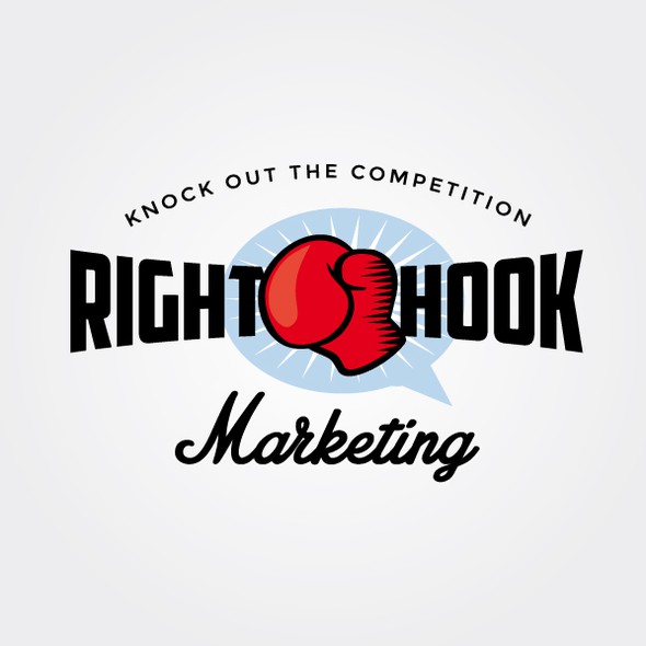 Punch design with the title 'Right Hook Marketing'