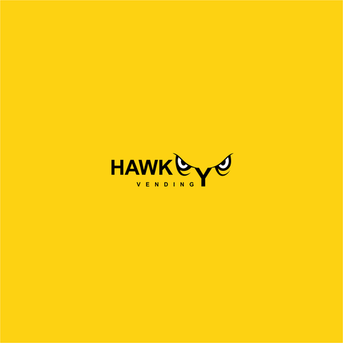 Hawk logo with the title 'Logo concept for "Hawkeye Vending"'