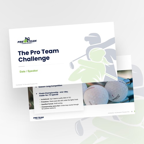 Golf design with the title 'Sophisticated PowerPoint Presentation Deck'