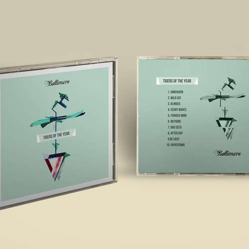 Abstract artwork with the title 'Album cover design'