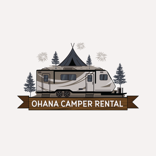Camper logo with the title 'Logo for our business at a Disney campground to come to life'