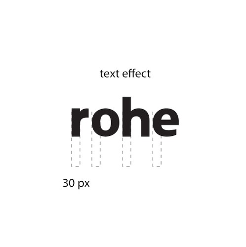 Sheet logo with the title 'rohe® – Logo Design'