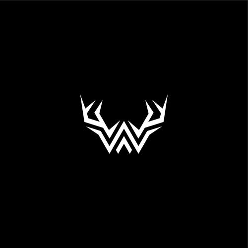 Elk logo with the title 'Letter W elk'