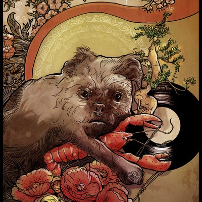dog art nouveau