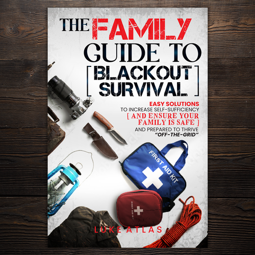 Graphic book cover with the title 'Family Guide to Survival eBook'
