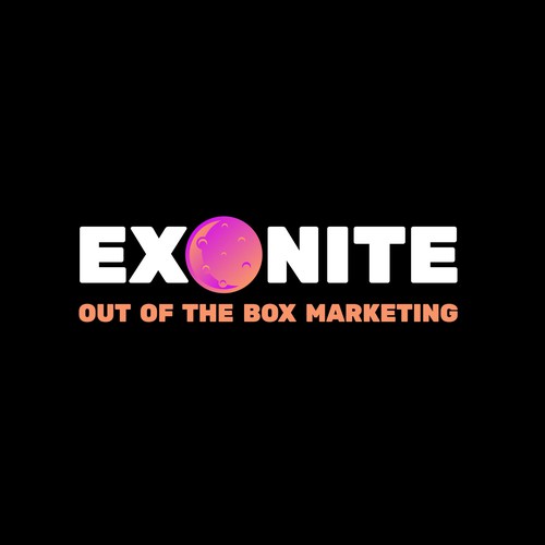 Digital marketing logo with the title 'EXONITE NFT logo marketing'