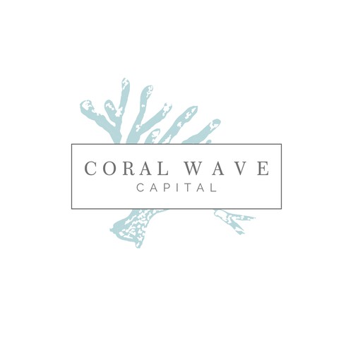 Wave logo with the title 'Coral Wave Logo Design'