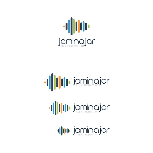 Music production logo with the title 'Music Production Company Logo'