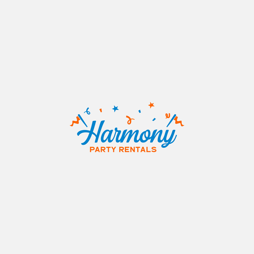 Event planning logo with the title 'Harmony Party Rentals'