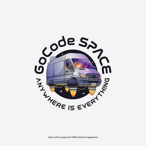 Spaceship logo with the title 'GoCode Space'