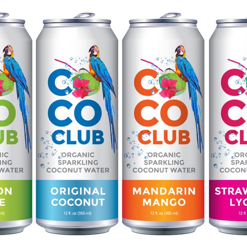 Label with the title 'Coconut Water'