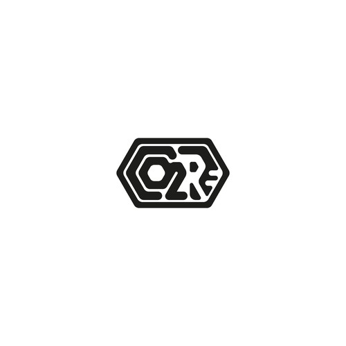 Hexagon logo with the title 'CO2RE Negatif Space'