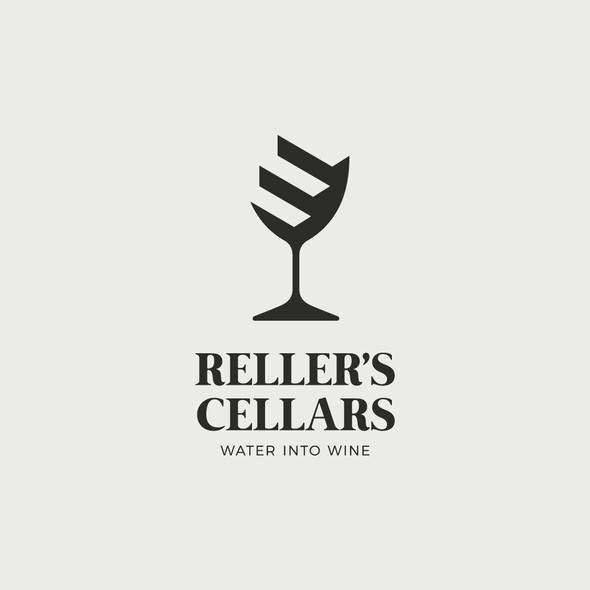 Wine glass logo with the title 'Reller's Cellars'