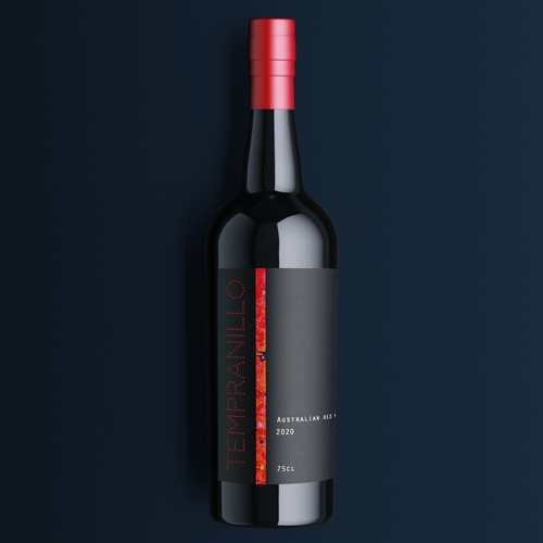 Black label with the title 'Wine Label Concept'